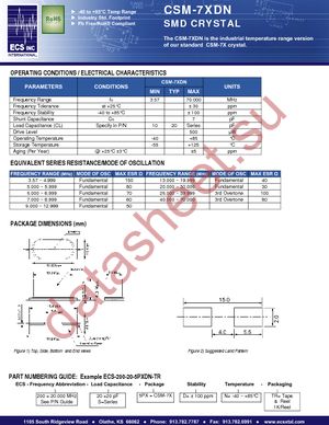 ECS-120-20-5PXDN-TR datasheet  